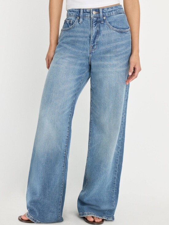 Good American Denim - Good American Good Ease Relaxed Wide Leg Jeans Size 14 / 32 Mid Rise 34" Inseam